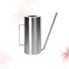 Steel Watering Can Metal Watering Pot Long Spout Garden Sprinkling Kettle Potted Plants with Handle for Outdoor Indoors House Plants 1500ml Silver - Image 5