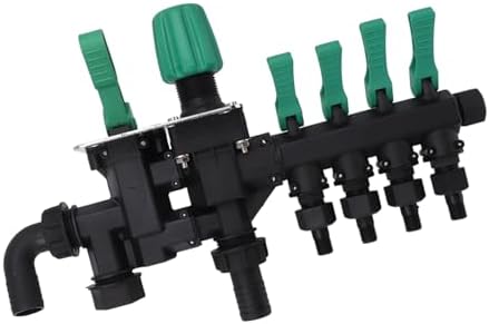 4 Way Hose Manifold, Water Spigot Splitter with Independent Switches and Pressure Gauge for Garden Irrigation - Image 7