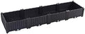 Hershii Plastic Rectangular Raised Garden Bed Indoor Outdoor Planter Box Kit Container for Growing Vegetables, Plants, Herbs, Flowers & Succulents - Black - 61.41 X 15.35 X 8.66 Inches by FineLivingStartingwithaHome