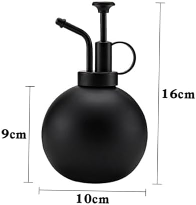 Xmas Stainless Steel Watering Can 500ml Black, Fine Spray for Plants - Image 2
