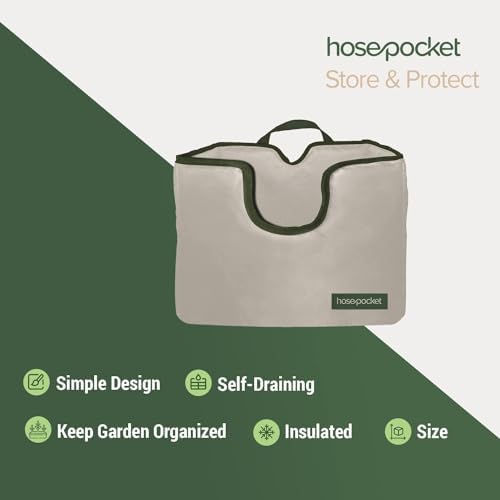 Expandable Garden Hose Holder by Hose Pocket – Store Your Expandable Garden Hose Neatly and Simply – Size Large Designed For 50-100 ft. Hose (Large) - Image 5