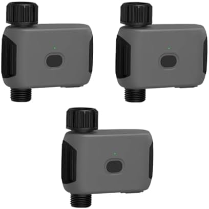 Watering Timers, Bluetooth Garden Water Timers Rain Delay Programmable Automatic Sprinkler Drip Irrigation Valve for Garden Hose(3Pcs) by Unknown