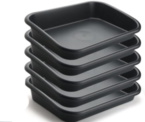 5 Pack Plant Potting Tray- Multifunctional Garden Tidy Tray, 17"x12", Black by RooTrimmer