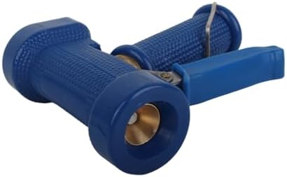 Hose Nozzle, Copper Spray Head with On Off Handle for Cleaning Kitchen Garage Floors Driveway Cement Road, G1/2" Thread Watering Plants (C blue gusset spray gun (4 minutes inner tooth) - Image 6
