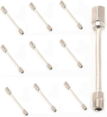 10pcs Brass Flexible Mister Nozzle Extensions for Outdoor Garden Cooling 1/8" & 3/16" Mist Rods 20cm (7.8In) Humidification Spray Accessories by Unknown