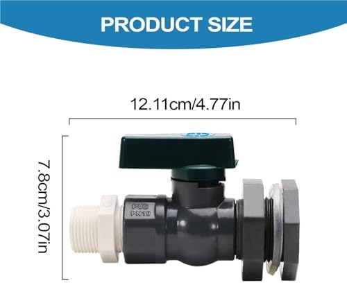 PVC Rain Barrel Diverter Kit, 3/4 Inch Valve, Spigot with Bulkhead Fitting Leak-Proof Adapter - Image 6