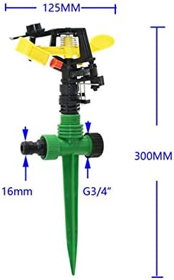 Garden Sprinkler Garden Rotating Nozzle with Supporting Nail, Seesaw Nozzle, Adjustable Angle Water Nozzle for Irrigating Lawn 1 (Color : 1I2 to 1I2) - Image 7