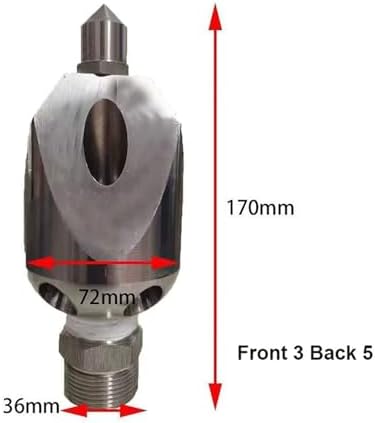 Stainless Steel Sewer Cleaning Nozzle 1" 3/8" 1/2" 3/4" Female 135L Puncture Jetter Nozzle(1inch) - Image 3
