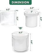 Phoenix Vine 6 Inch Self Watering Planter, White Terracotta Clay Pot with Glass Reservoir for Indoor Plants, Herbs, Flowers, Set of 1, 52-B-F-1 - Image 3