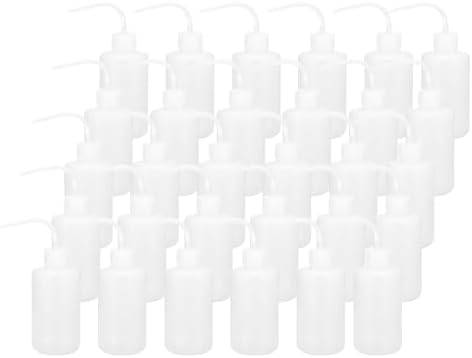 PATIKIL 250ml 8oz Succulent Eyelash Tattoo Wash Bottle, 30 Pcs Plastic Watering Squeeze Bottle Rinse Bottle for Plant Eyelash Extensions Irrigation Lab Gap Cleaning, Clear by PATIKIL