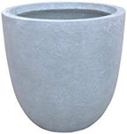 Kante Blue Gray Concrete Planter 10" Dia All-Weather Round Small Pot by Unknown