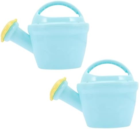 STOBOK 2Pcs Kids Watering Cans – Sky-Blue Plastic Gardening Tools for Toddlers, Water Kettles Toys for Indoor & Outdoor Playing, 7.87 x 5.70 x 4.13 inches by STOBOK