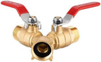 Hose Splitter 2 Way Heavy Duty Brass Garden Outdoor Full Flow Connector,Y Valve 3/4 Inch GHT Thread - Image 6