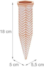 Relaxdays Clay Watering Spikes, Set of 4, Stakes for 1.5 L Plastic Bottles, Indoor & Outdoor Plants, Zig-Zag, Terracotta, Ceramics, 18 x 5.5 x 5 cm - Image 4