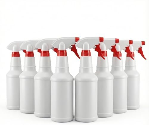 Angel-in-Armor 16oz Spray Bottles - 10-Pack - Heavy-Duty Adjustable Nozzle Mist & Stream Bottles for Cleaning, Gardening, Hair, Water Spray, Household, Fabric, Multipurpose, and Professional Use by A-I-AAngel-In-Armor
