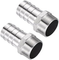 2pcs Stainless Steel Hose Barb Fittings 40mm Barb to 1-1/2" NPT Male by Kozelo