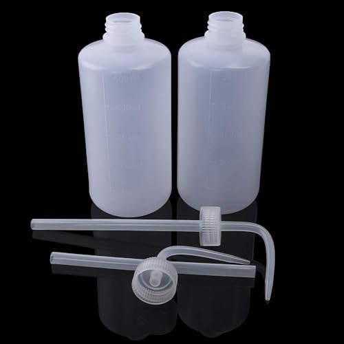 6 Pack 500ml Plastic Squirt Bottle Lab Wash Bottle with Angled Spout - Leak for proof LDPE Squeeze Bottle for Tattoo Plant Watering - Image 5