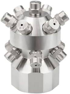 360° Spin Nozzle 13-Hole Multi-Head Linear & Full Cone Spray High Pressure Water for Construction & Tank Cleaning(1.2Female 3.0mm) by Unknown