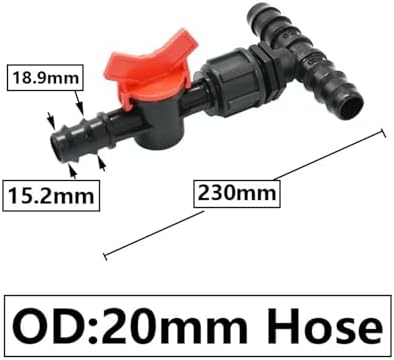 16/20/25mm Garden Hose Splitter Tee Reducer Barb Connector Tap Valve 1/2 3/4 1" 3-way Water Tube Fitting Drip Irrigation System(D-1) - Image 2