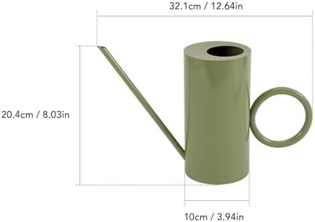 Watering Can, 1.5L Green Stainless Steel Long Narrow Spout Leakproof Metal Water Pot for Indoor Houseplants - Image 3
