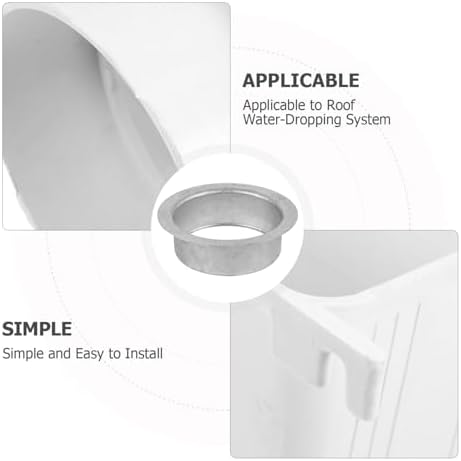 GALPADA 8pcs Rain Gutter Adapter Durable Drainage System for Roof Water Management Easy to Install Gutter Outlet Connector for Efficient Water Flow - Image 3