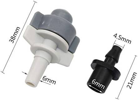 Garden Lawn Sprinkler Irrigation System 0.7mm Micro Mist Nozzle Industrial Cooling and Humidifying Greenhouse Gardening 20 Pieces of Agricultural Tools(Light Grey) - Image 3