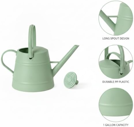 1 Gallon Plastic Watering Can with Long Spout for Indoor Plants, Balcony & Herb Gardens - Durable PP Pot Waterer - Image 6
