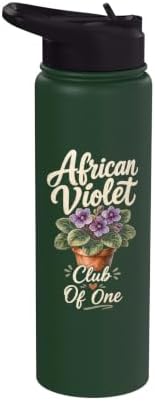 African Violet Plant Collector Houseplant Lover Gift Stainless Steel Insulated Water Bottle by Unknown