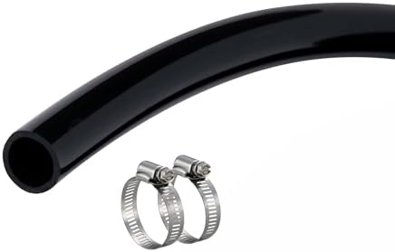1/2" id - 100ft Black Vinyl Tubing Flexible PVC Irrigation Hose & 2 Clamps - Image 5