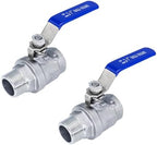 1 Inch Stainless Steel Ball Valve 1 Inch Full Port Ball Valve 1" to 1" NPT Shut Off Valve Female X Male Ball Valve for Water Oil and Gas with Long Handle Shut Off Switch, 1000 WOG (2 pack) by Gadoutcover