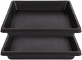 16 Inch Square Plant Saucer 2 Pack, Plant Saucers for Indoors, Large Heavy Duty Plastic Flower Plant Trays for Pots, Under Plant Water Catcher Tray for Potted Plants Outdoors Planter Water Tray by Unknown