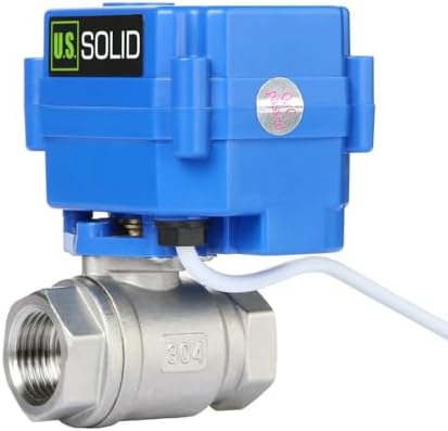U.S. Solid Motorized Ball Valve- 1/2" NSF Certified 304SS Ball Valve with Full Port, 9-24V AC/DC and 2 Wire Auto Return Setup - Image 5