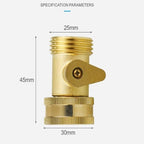 OAkita Garden Hose Connector, 2-Piece 3/4 in. Heavy-Duty Solid Brass Garden Hose shutoff Valve with 4 Extra Rubber washers - Image 3
