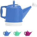 Bloem Deluxe 2 Gallon Plastic Watering Can - Indoor/Outdoor with 256 Fl Oz Capacity, Removable Nozzle, Shatterproof, Peri-Blue by Bloem
