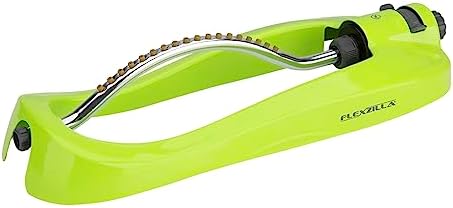 Flexzilla Lawn Sprinkler - Oscillating with Metal Base, 2,400 sq. ft., SFZG62-E ZillaGreen™ by Flexzilla