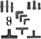 Connector 40 Pieces of 16/20/25mm Garden Hose Three-Way Elbow End Direct Head 16/20/25mm PE Hose Manifold Repair 90 Degree Joint (Color : Red) - Image 7