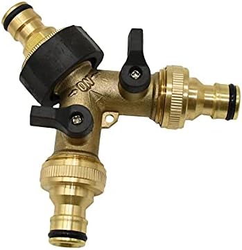 Garden Hose Connection Accessories Brass Female 3/4" 2 Way Tap Water Splitter 5/8" Garden Tap Y Quick Connector Irrigation Valve Hose Pipe Adapter 1pcs - Image 6