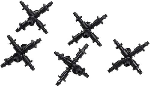 4/7MM 6-Way Garden Water Connector for Micro Tubing 1/4'' Hose Water Splitters Micro Irrigation Coupling Adaptor Barbed(5 PCS) - Image 5