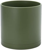 D'vine Dev Plastic Planter Pot with Saucer, 12 in, Olive, 74-X-I-3 by DvineDevPlanterPotsandStand