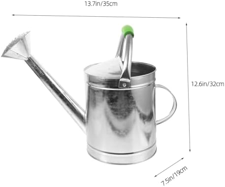 Vintage Stainless Steel Garden Watering Can 5l Silver Xmas - Image 2