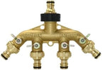Hoses Connector Brass 3/4 Threaded 4-Way Garden Faucet Manifold Water Pipe 4-Way Manifold Female 3/4 Irrigation Valve 1 pc(A) - Image 4