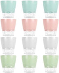 12 PCS Self Watering Planters for Indoor Plants, 6 inch Plastic Flower Pots Assorted Color, Self Watering Succulent Pots, Wick Rope & Clear Saucer Reservoir for Home Office Garden by Unknown
