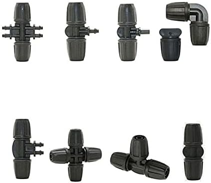Hose Connector Adapter 50Pc Drip Irrigation 8mm To 4mm Garden Hose Connector T-shaped Elbow End Plug Direct Repair 8/11 To 4/7mm Water Separator With Lock (Color : 3I8 to 6mm) by Unknown