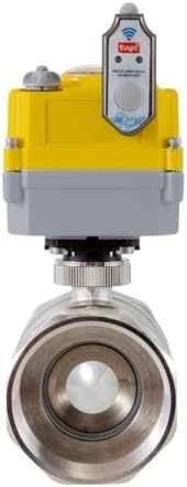 Smart electric valve 1 1/2 inch ball valve Tuya APP smart wifi water valve, 24V electric actuator AC110V-230V power adapter and automatic return setting. Smart timing water valve DN40MM - Image 2