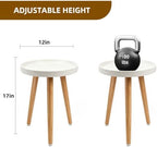 KGPLOME White Plant Stands Indoor with Raised Design and Heavy Wood Leg - Image 2
