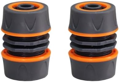 2PCS Garden Hose Quick Connectors Orange Rubber Plastic Coupling Adaptor Irrigation Car Washing Joints 1/4'' 3/8'' 1/2'' 3/4''(Hx2pcs) by Unknown
