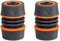 2PCS Garden Hose Quick Connectors Orange Rubber Plastic Coupling Adaptor Irrigation Car Washing Joints 1/4'' 3/8'' 1/2'' 3/4''(Hx2pcs) by Unknown