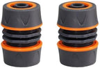 2PCS Garden Hose Quick Connectors Orange Rubber Plastic Coupling Adaptor Irrigation Car Washing Joints 1/4'' 3/8'' 1/2'' 3/4''(Hx2pcs) by Unknown