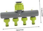 4 Way Garden Hose Splitter Y Adapter with Individual Control - Image 7