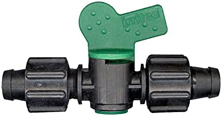 USA MADE - PREMIUM Drip Tape Irrigation Tubing (SHUT OFF VALVE, 25 Pack) (5/8" or .625" - .645") Universal Perma-Loc Connector Barbed Locking Fitting - Fits All Brands 16mm Drip Tape AG Tubing by OneStopOutdoor